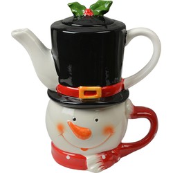 Clayre & Eef Tea for One Sneeuwpop 525 ml Wit Keramiek