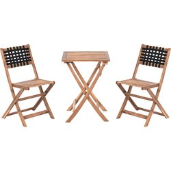 Beliani CONIOLO - Bistroset-Bruin-Acaciahout