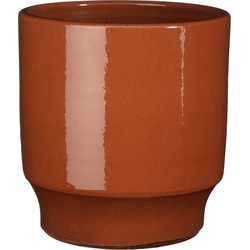 Mica Decorations Bloempot Diaz - 21x21x22 cm - Terracotta - Oranje