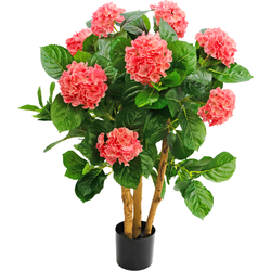 Greenmoods Kunstplant Hortensia - Hydrangea - Nep plant - 1 Stuk - 85cm - Roze