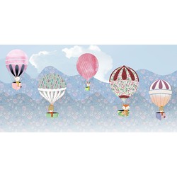 Sanders & Sanders fotobehang luchtballon multicolor - 500 x 250 cm - 611750