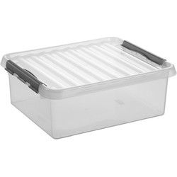 Sunware opbergbox - transparant - 25L - 50 x 40 x 18 cm - Opbergbox