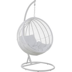 J-line - Hangstoel Rond Staal Wit - 119x110x193cm