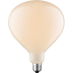 Edison Design LED filament lichtbron Globe - Wit - Milky - LED lamp - 16/16/20.5cm - geschikt voor E27 fitting - Dimbaar - 6W 510lm 2700K - warm wit licht