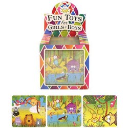 108 stuks - Puzzels Jungle - 13x12Cm - In Traktatiebox - Uitdeelcadeautjes - Uitdeel - Traktatie voor kinderen - Jongens - Meisjes