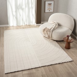 Modern vloerkleed - Petronia Japandi Crème - 200 X 290 CM