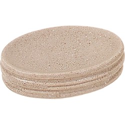 Zeephouder/zeepbakje creme keramiek 13 cm - Badkameraccessoireset