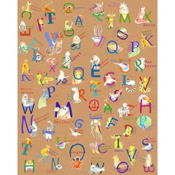 Sanders & Sanders fotobehang dieren alfabet multicolor - 200 x 250 cm - 611743