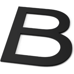 Letter B Model: Huisletter Staal - Geroba