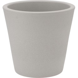 DK Design bloempot/plantenpot - Vinci - lichtgrijs mat - voor kamerplant - D16 x H18 cm - Plantenpotten