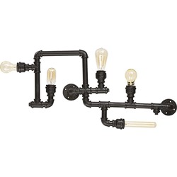 Ideal Lux - Plumber - Plafondlamp - Metaal - E27 - Zwart