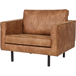 BePureHome Rodeo Fauteuil - Recycle Leer - Cognac - 85x105x86