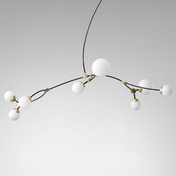 CTO Lighting Ivy 8 Hanglamp - Opaalwit