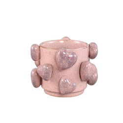 PTMD Bloempot Valentin - 16x16x13 cm - Keramiek - Roze