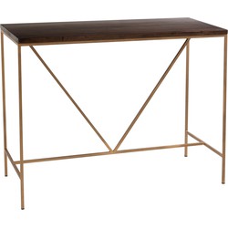 J-line - Console Rafi Ijzer/mango Hout Goud/donker Bruin - 120.1x50.3x91cm