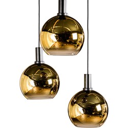 Furntastik Hanglamp, 3-lichts, H850 goud
