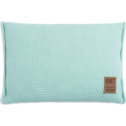 Knit Factory Jesse Sierkussen - Mint - 60x40 cm - Inclusief kussenvulling