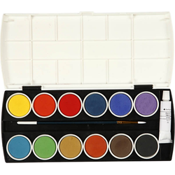 Creativ Company Creativ Company CC Waterverf set 12 kleuren in paletdoos