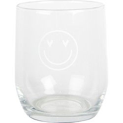 Clayre & Eef Waterglas 300 ml Transparant Glas Smile Drinkbeker