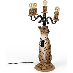 BOLD MONKEY Proudly Crowned Panther Floor Lamp Spotted