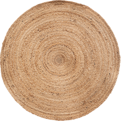 MISOU Vloerkleed Rond - Binnen Tapijt - Jute - Veranda - Kleed - Wandkleed - 80x80cm - Beige