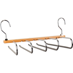 Nordix Kledinghangers - Broekhanger - Broekenhanger - Ruimtebesparend - 5 Delen - Verticaal - Hout
