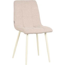 LABEL51 Eetkamerstoel Nino - Naturel - Boucle - Shaded White Frame