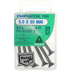 Sp.pl.schr.torx 5,0x50mm rvs 6st