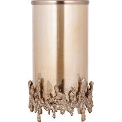 PTMD Windlicht Barrie - 17x17x30 cm - Aluminium - Goud