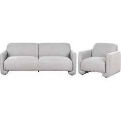 Beliani SALAND - Zitgroep-Grijs-Polyester