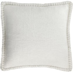 Kave Home - Kussenhoes Augustina wit 45 x 45 cm