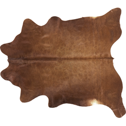 NASQU  - Leer vloerkleed - Goudbruin - 2-3 mÂ² - Koeienhuid leer