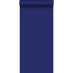 ESTAhome behang geborduurd motief blauw