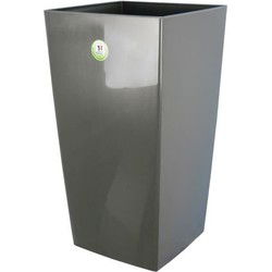 RIVIERA Nuance bloempot - Vierkant - 38 x 38 x H 69 cm - Glitterig grijs