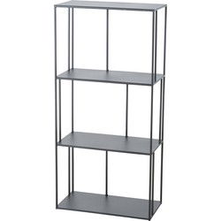 Metalen Wandkast Tripoli - Afmeting 28x55x115 cm - Zwart