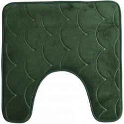 Urban Living Badkamerkleedje/WC badmat tapijt - memory foam - donkergroen - 49 x 49 cm - Badmatjes