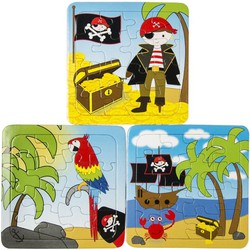 Decopatent® Uitdeelcadeaus 50 STUKS Piraat / Piraten Puzzels - Traktatie Uitdeelcadeautjes voor kinderen - Speelgoed Traktaties