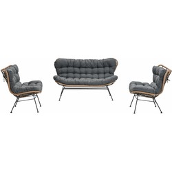 Garden Impressions Melfort loungeset 3-delig - natural rotan