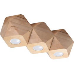 Plafondlamp scandinavisch woody natuurlijk hout