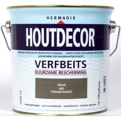 Houtdecor 660 transparant grijs 2500 ml