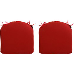 Madison Zitkussen -  Rib Red  -  46x48  -  Rood  -  2 Stuks