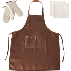 Beliani DAUCUS - Keukentextielset-Bruin-Polyester