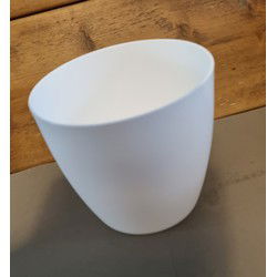 Bloempot BERLIJN rond 16 cm Wit set van 2 stuks