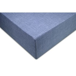 Zo!Home Hoeslaken Lino fitted sheet Bonnet Blue 90 x 210 220 cm