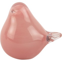 Ornament Fat Bird - Roze - 14x8x12cm