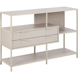 Boekenkast Grijs - Incl. Lades - 114x35x78cm - Varven