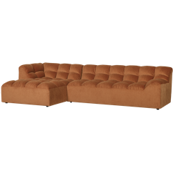 WOOOD Allure Chaise Longue - Fluweel - Terra - 79x324x165