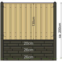 Berton paal Schie gecoat tussenmodel met kabeldoorvoer 280 cm Tuindeco