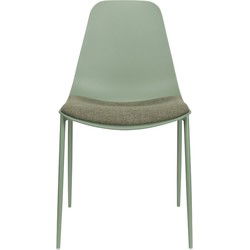 Eetkamerstoel Groen - Zithoogte 48cm - 48,5x49x88cm - Jeffrey - Set van 4