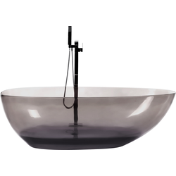 Beliani BLANCARENA - Vrijstaand bad-Zwart-Solid surface (geen glas)